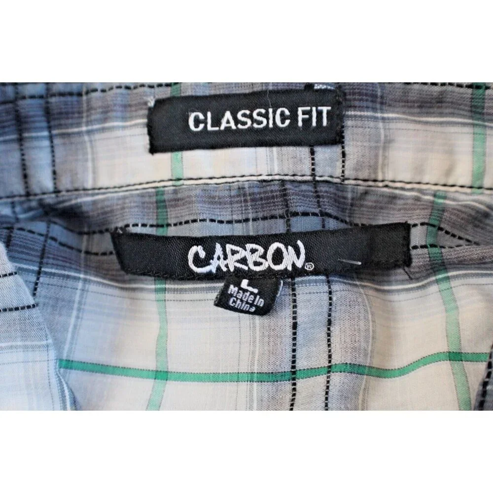 Carbon Classic‎ Fit Button Up Shirt Men's Size L